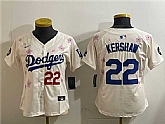 Women's Los Angeles Dodgers #22 Clayton Kershaw Cream 2025 Tokyo Series Limited Stitched Jersey,baseball caps,new era cap wholesale,wholesale hats